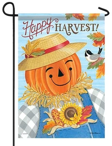 Happy Harvest Vogelscheuche Gartenfahne - Bild 1 von 1