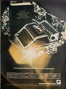 Máquina de escribir Olivetti Underwood 1968 vintage diccionario universitario gratuito anuncio - Imagen 1 de 1