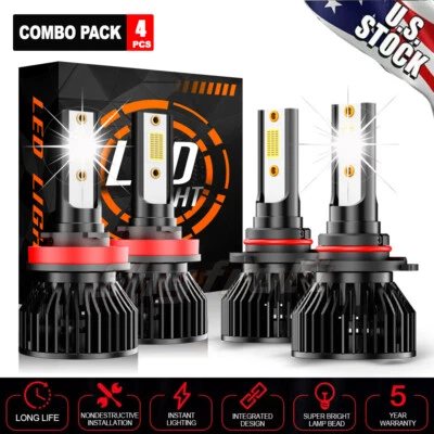 Combo de faros LED de bombilla alta baja para camión tractor Kenworth T660 Base 2008-2022 Foto 1 de 4