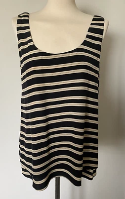 Immaculate RAG & BONE New York Striped Silk Vest Top UK 10 US 6 - Image 1 of 4