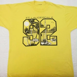 Vintage 90s Ft. Lauderdale Florida T Shirt Made in USA Single Stitch Large 1992 - Bild 1 von 8