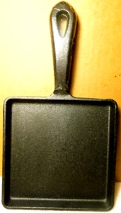 Unbranded~Mini Square Cast Iron Frying Pan / Skillet with Handle 1 Skillet - Picture 1 of 23
