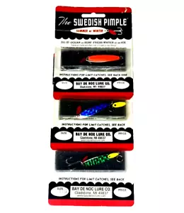 JUEGO DE 3 señuelos The Swedish Pimple 1/3 oz fluorescentes naranja azul prisma verde prisma - Imagen 1 de 20