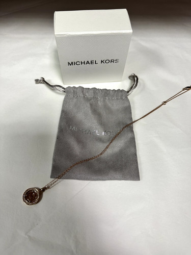 MICHAEL KORS Splendida collana donna Mk piccola nuova con etichette e sacchetto antipolvere e scatola