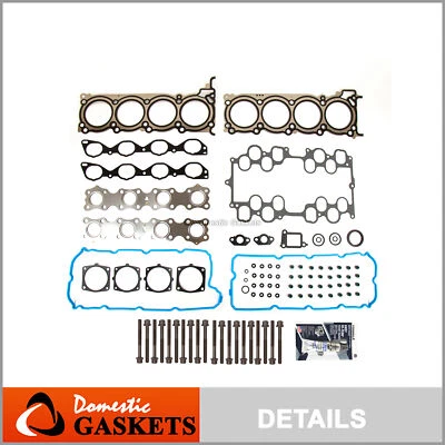 Juego de juntas de culata pernos de cabeza aptos para 0-06 Infiniti FX45 M45 Q45 4,5 L DOHC Foto 1 de 4