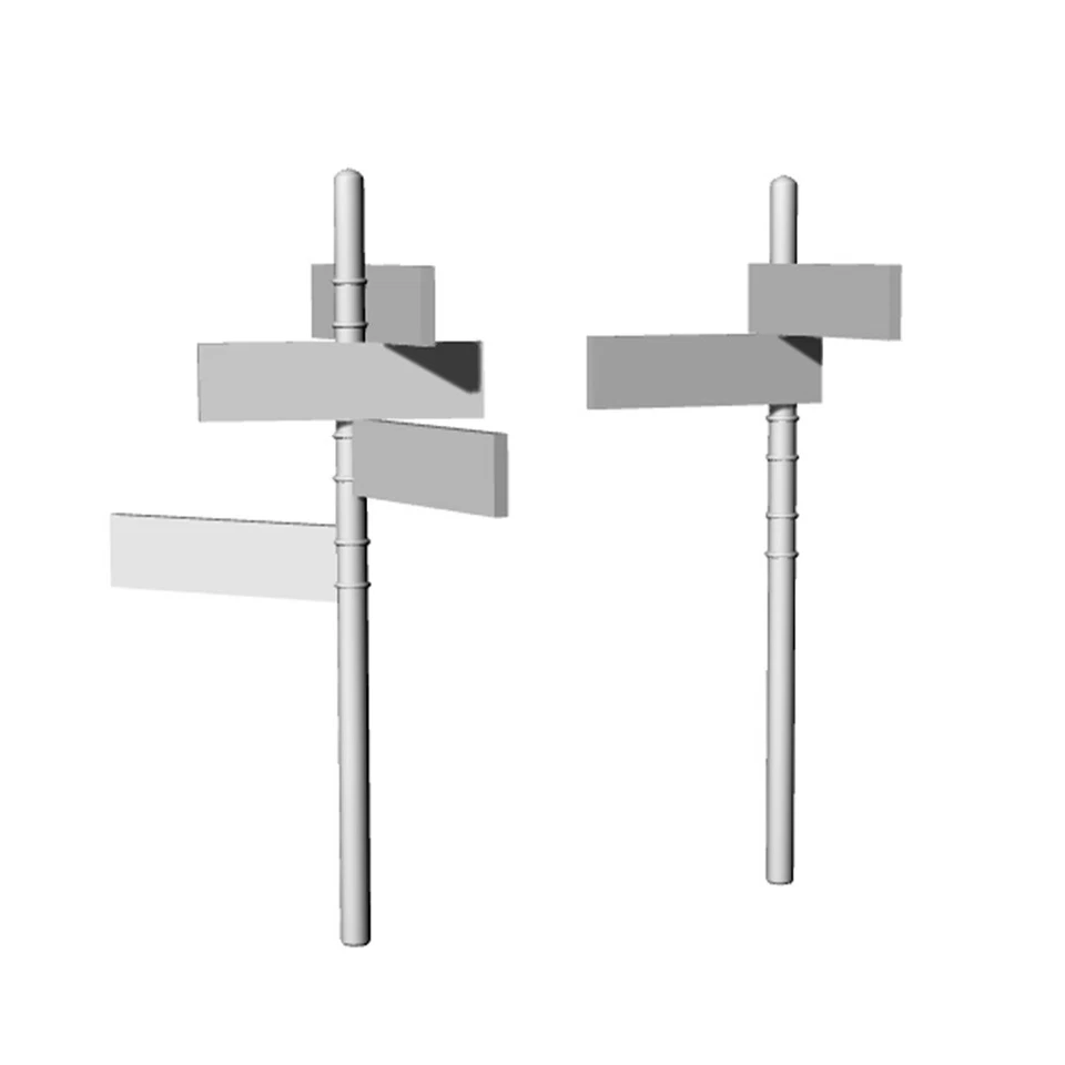 SSMODEL 1:220 Road Guide Service Decor Sign 3sets - Image 1 of 1