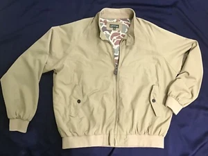 ORVIS MEN XL tan beige HARRINGTON windbreaker GOLF JACKET camouflage lined 1Z5B - Picture 1 of 13