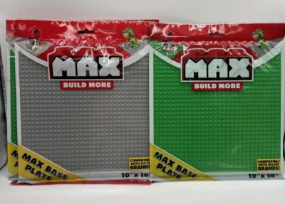 MAX Build More Placas Base 2 Paquetes 10" x 10" Gris/Verde 8 Unidades Foto 1 de 3