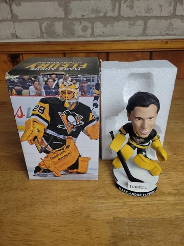 Marc Andre Fleury Pittsburgh Penguins (NHL) Bobblehead Yellow Pads with Box Cover