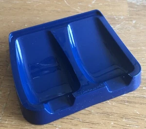 Tupperware Navy Blue Double Spoon Utensil Rest 1226 Kitchen Gadget Retro NOS - Picture 1 of 6