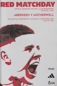 Aberdeen v Motherwell 24/25 programme - Picture 1 of 1