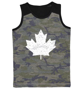 Canadian Maple Leaf - Canada Pride Country Youth Contrast Tank Top - Picture 1 of 7