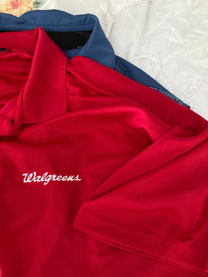 Walgreens Rojo Manga Corta Trabajo Golf Polo Hombre 3xl XXXL NUEVO Foto 1 de 1