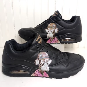 Skechers x Snoop Dogg Dr Bombay Black Sneakers Mens 13 Ape Animal Print NO LACES - Picture 1 of 11