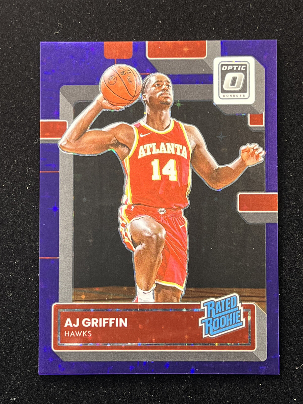 2022-23 Panini Donruss Optic AJ Griffin Rated Rookie #204 Purple Prizm SSP 15/17