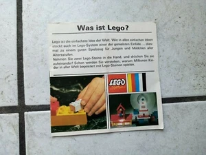 Lego Prospekt  aus den  70 er Jahren -   "Was ist Lego?" # - Bild 1 von 1
