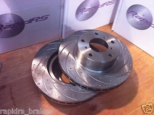BMW X5 E70, F15, X6 F16 SLOTTED DISC BRAKE ROTORS PERFORMANCE 332mm FRONT PAIR - Picture 1 of 4