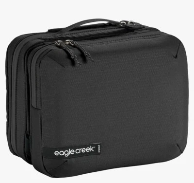 Eagle Creek Pack It Reveal Tri-Fold Toiletry Kit 3 Large Compartments Hang Black