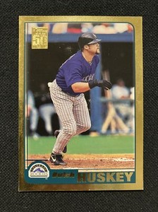 2001 Topps Gold Border 535 BUTCH HUSKEY #/2001 Colorado Rockies Parallel