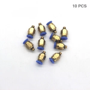 10Pcs Pneumatic Connector 4mm OD Tube M5 Thread through quick insert Fitting - Picture 1 of 2
