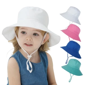 Children's Hat Boys and Girls Baby Breathable Basin Hat Beach Hat Fisherman Hat - Picture 1 of 32