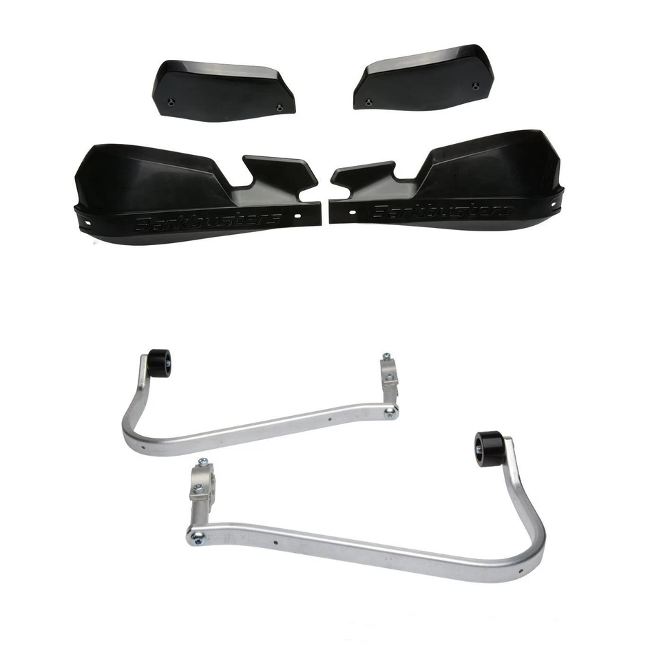 BarkBusters VPS Black Handguard & Fit Kit Kawasaki KLE650 Versys 07-22 Foto 1 de 4