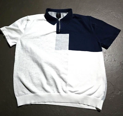 Próximo Suéter Camisa Polo Masculina com Zíper Mod Rockabilly Retrô Extra Grande Anos 80 Vintage - Imagem 1 de 4