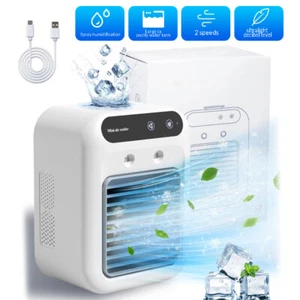 Humidifier Portable Air Cooler Fan USB Mini AC Air Conditioner Personal Cooling - Picture 1 of 12