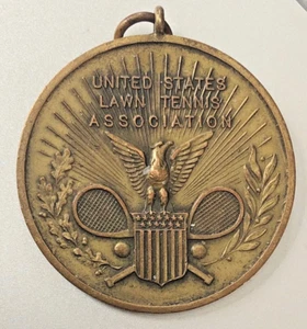 1951 US Lawn Tennis Association Medal: Jr Singles Champion Runner Up; G Parchute - Picture 1 of 2