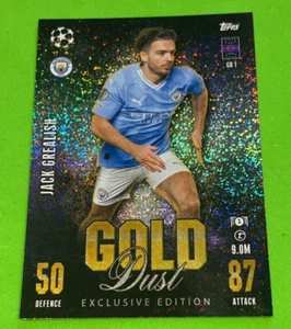 💥 2023-24 Topps MATCH ATTAX JACK GREALISH #GD8 GOLD DUST EXCLUSIVE EDITION CARD - Foto 1 di 1