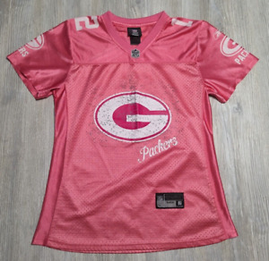Reebok Women's Small NFL Green Bay Packers Aaron Rodgers #12 Pink Jersey