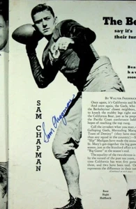 Vtg. Orig. 9-25-37 St. Mary's vs California Bears Program Sam Chapman Autograph - Picture 1 of 5
