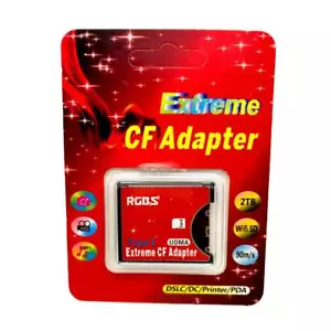 High Speed SD to CF Card Type I Adapter Support SDHC/SDXC to 16/32/64/128 GB - Picture 1 of 12