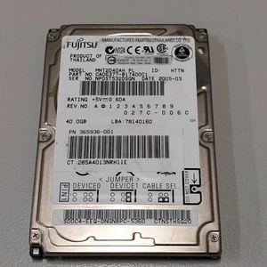 Genuine Fujitsu Mobile 40GB 2.5" 5400 RPM HDD IDE ATA/100 8MB MHT2040AH - Picture 1 of 11