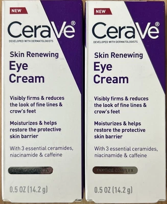 PACK 2 - Crema de ojos renovadora de piel CeraVe para arrugas - Totalmente nueva Foto 1 de 4