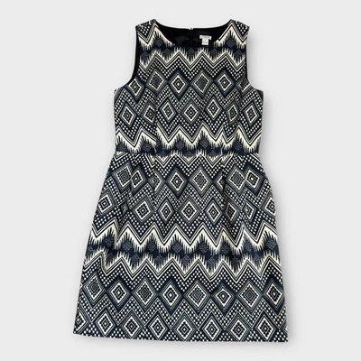 J. Vestido redondo para mujer talla 12 sin mangas funda por encima de la rodilla geométrico forrado azteca Foto 1 de 4