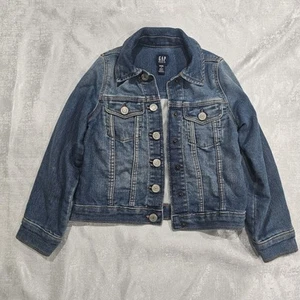 GAP Kids Denim Jean Jacket - Blue Medium Wash - Size 5 - Picture 1 of 6