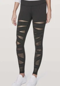 Lululemon Wunder Under Pant (Hi-Rise) (Tech Mesh) in Schwarz Größe 4 - Bild 1 von 14