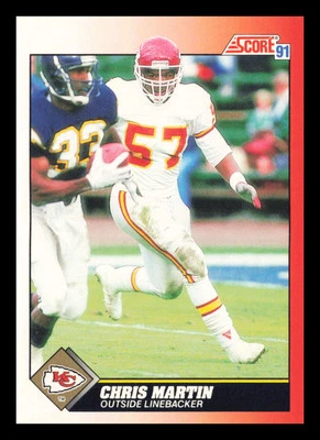 Chris Martin #157 1991 Score Kansas City Chiefs Football - Image 1 of 2