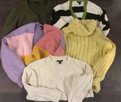 Suéteres gruesos recortados grandes Forever 21 para mujer Foto 1 de 2