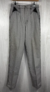 Rocky Mountain Vintage Striped High Rise Jeans 29x35 Black White 31/11 Rodeo - Picture 1 of 6