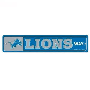 Detroit Lions Sign 3.75x19 Plastic Street Style - Special Order - Picture 1 of 1