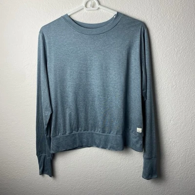 Top deportivo Vuori Daydream Crew para mujer grande azul gris manga larga VW133 Foto 1 de 4