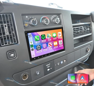Radio estéreo GPS navegación para Chevrolet Express 2008-2024 Wifi Carplay Android 15.0 Foto 1 de 4