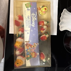 Disney Pooh & Tigger Copri Luci di Natale Set di 10 NUOVE Scatola Danneggiata - Foto 1 di 3