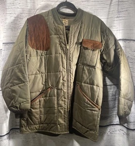 Vintage Bob Allen Shooting Jacket Men XL Brown Quilted Insulated Hunting USA - Picture 1 of 13