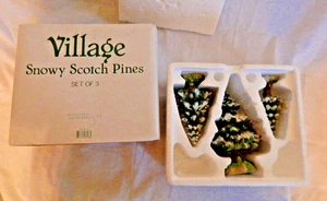Department 56 Village Snowy Scotch Pines 3er Set #52615 in OVP - Bild 1 von 8