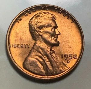 1958-D us coins lincoln cents Brilliant Uncirculated - Picture 1 of 2