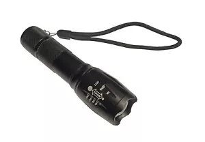 600LM Tactical Zoom Outdoor LED T6 Flashlight Torch 5-Mode 3 AAA 18650 Battery - Picture 1 of 3