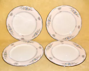 Juego de 4 platos de postre Gorham Weddington 8 1/4" con adorno y pegatina de platino - Imagen 1 de 5